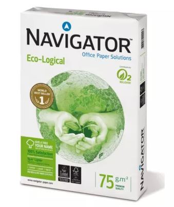 Carta eco-logical 75 - a4 - 75 gr - bianco - navigator - conf. 500 fogli